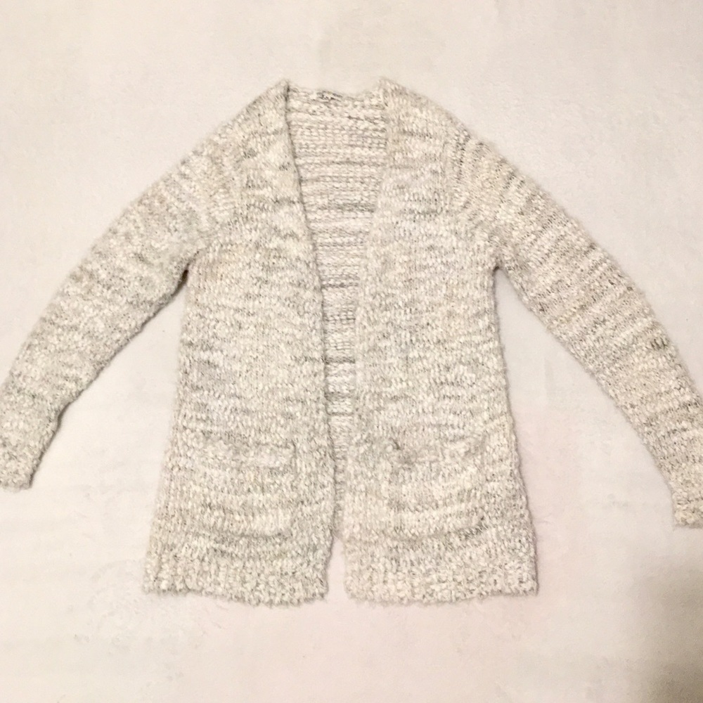 Gray Knitted Cardigan
